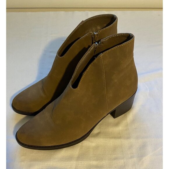 Pierre Dumas Womens Brown Ankle Booties With Zipper Closure - Size 10 - Picture 2 of 15